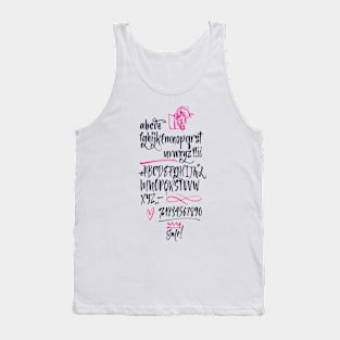 Hand Drawn Upper case Tank Top